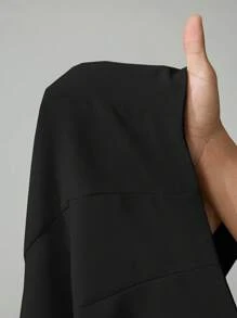 SHEIN Tall Quần âu màu be nhạt mùa hè cho nữ, đi làm và hẹn hò thanh lịch - màu đen - Xem 8