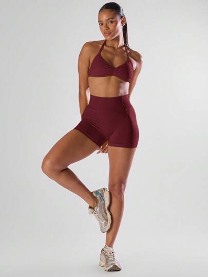 Musera Sport High Waist Mini Shorts Active Comfy Workout Running Run Club-Padel, Tennis, Pickleball Gym Fitness Fall Winter