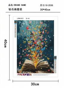 SHEIN 5D DIY Mosaic Diamond Painting Beautiful Scenery From Books Diamond Art Kit Mosaic Home Landscape Wall Decoration, Gift For Friends For Christmas, Halloween, Thanksgiving, Halloween Decor, Back To School,