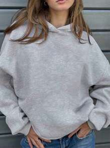 Tween Girl' Casual Fashionable Grey 79 Leopard Print & Letter Slogan Graphic Drawstring Sweatshirt Leopard Print Sweatshirt Grey Sweatshirt Tween Girl Sweatshirt Teen Sweatshirt Y2k Sweatshirt Fall Winter - Light Grey - View 4