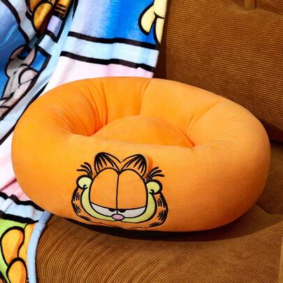 GARFIELD | SHEIN 1pc Pet Bed, Suitable For Cats And Dogs, Warm And Comfortable, Suitable For All Seasons, Round Shape, Provides Pets With A Sense Of Security