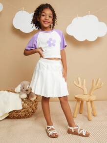 Mini mi 公主款女童白色优雅珍珠装饰绑带凉鞋，优雅舒适，适合日常或活动穿着 - 白色 - 查看 4