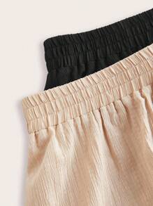 Elaquor 2 stuks/set plus size casual veelzijdige shorts, geschikt voor de zomer