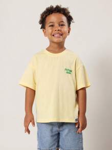 SUMWON Future Icon Youth T-Shirt Summer Spring Cotton Casual Short Sleeve Crewneck Tee With Front Logo Casual Streetwear Essential Basic