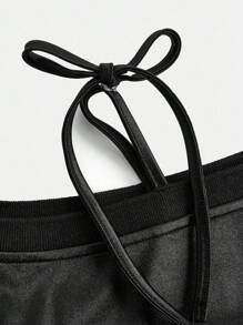 Girlism Sporty Asymmetrical Neck Tween Pullover With Letter Print And Drop Shoulder Sleeves,In Fall/Winter