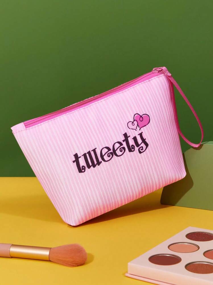 LOONEY TUNES X SHEIN カートゥン文字プリント ポータブル化粧ポーチ