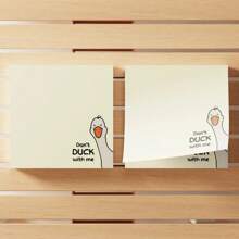 SHEIN 4 tờ giấy nhớ hình chú vịt ngộ nghĩnh 3x3 inch 50 tờ giấy nhớ văn phòng ngộ nghĩnh có keo dán giấy nhớ ngộ nghĩnh cho trường học, văn phòng, đồ dùng gia đình, học sinh, giáo viên, quà tặng, đồ dùng học tập, trở lại trường - A - Xem 13