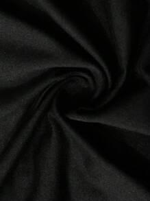 ROMWE MEN Street Life 男士蝙蝠袖印花短袖T恤，适合日常穿着，万圣节 - 黑色 - 查看 6