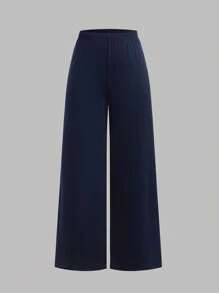 SHEIN Set de cămașă, maiou și pantaloni cu mânecă rulată, lejeră, simplă și confortabilă, pentru fete adolescente