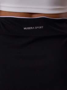 Musera Sport 撞色绑带开叉细节网球裙配短裤活力健身夏季 Padel 俱乐部健身房健身