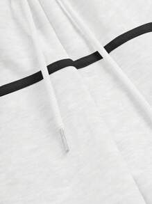 PAVTROS 2件装男士字母印花抽绳腰宽松短裤