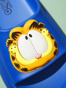 GARFIELD | SHEIN 3D Cartoon Cat Pattern Blue Children's Slippers, Made Of EVA Material, Light And Comfortable, Toe Protection, Suitable For Kindergarten And Preschool Children To Wear Indoors, Bathrooms Or On The Beach - Blue - View 6