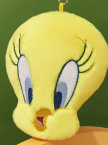 LOONEY TUNES X SHEIN 1pc Cute Chungus Plush Pendant, Soft Material Backpack/Bag Decoration Accessory - Yellow - View 5