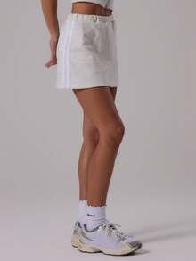 Musera Sport Sport Marl Side Stripe Skort Active Gym Workout Summer Padel Club Gym Fitness - Grey - View 4