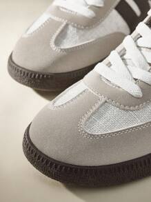 CUCCOO EASI 2024 New Brown German Style Platform Sneakers For Women, Thick Sole Casual Sports Shoes For Autumn/Spring