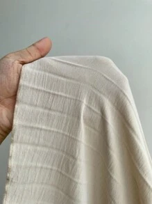 Maweii 夏季褶皱纹理面料杏色休闲、度假和通勤宽松裤 - 杏色 - 查看 6