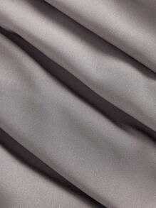 SHEIN MOD Women Off Shoulder Casual 2 In 1 Grey Long Sleeve Bubble Dress - Grey - View 3