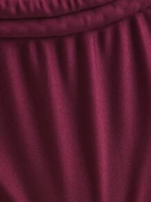 Nöista Purple Bikini Set,Summer Beach Vacation Holiday Casual Dark Plum Twisted Knot Bandeau Top Adjustable Straps Matching Low-Rise Bottoms Quick-Dry Fabric - Purple - View 6