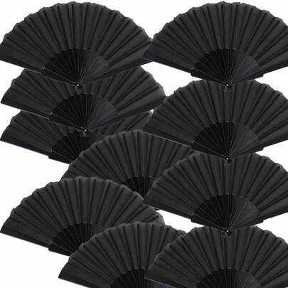 SHEIN 1/10pcs Solid Color Foldable Simple Casual Hand-Held Fan For Various Holiday Parties Wedding Daily Summer Cooling, Beach, Travel, Brazilian Valentine's Day, Brazil Valentine's Day, June 12 Valentine's Day, Love Gifts, Couple Gifts, Romantic Gifts, Anniversary Gifts, Gift For Boyfriend, Girlfriend, Present, Jewelry, Brazil June Celebrations
