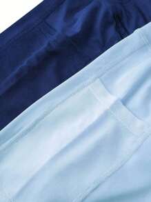 SHEIN 青少年女孩 2 件套纯色修身舒适口袋设计短裤，适合日常锻炼、健身、跑步、户外运动 - 彩色 - 查看 4