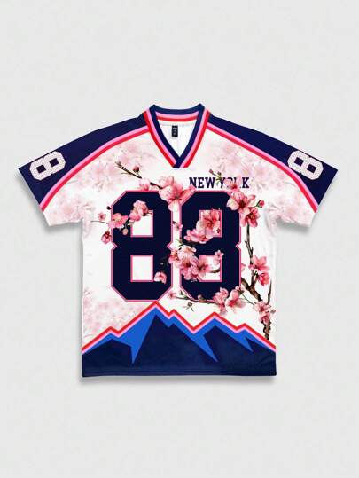 Prep Men's Sports Football Graphic Short Sleeve T-Shirt Jersey