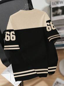 SHEIN Bolty Tween Boy Casual Minimalist Short Sleeve Crew Neck T-Shirt, Suitable For Summer Baseball Jersey Number 66 Jersey King Jersey Jersey Boys Jersey - Multicolor - View 4