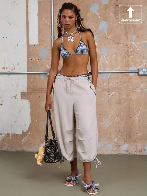 COUREZ Pantalones capri de carga / Conjuntos de verano para mujer Pantalones cortos de verano Vintage Y2K