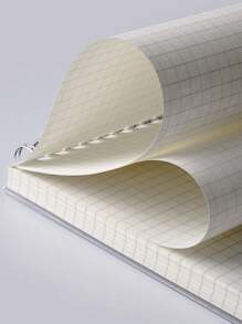 SHEIN 1 pieza Cuaderno de cuadrícula con tapa abatible y encuadernación de alambre, de vuelta al colegio - Multicolor - Ver 6