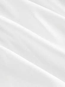 SHEIN MOD Women Crew Neck Sleeveless Bubble Hem White Mini Dress - White - View 4