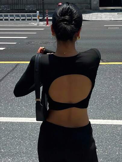 DAZY 女式无袖纯色修身短款运动T恤，夏季