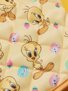 LOONEY TUNES X SHEIN 马尔代夫 & Trilu 芯片印花耐热厨房烘焙配件，可选手套或隔热垫，烤箱适用，厚垫隔热