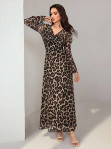 Modelyn Váy ôm dáng cổ chữ V tay loe lãng mạn và thanh lịch dành cho nữ, Váy họa tiết da báo mùa xuân/hè Váy họa tiết da báo Váy họa tiết da báo Váy họa tiết động vật Váy dài tay Maxi, Áo dài mùa hè cho nữ Áo nữ, Trang phục thường ngày cho nữ, Áo sơ mi nữ thời trang mùa thu, Váy dạ hội sang trọng cho nữ dự tiệc sinh nhật, Trang phục thường ngày phong cách cho nữ mùa thu thu, Trang phục nữ cổ điển giản dị dễ thương, Trang phục cho nữ trở lại trường, Váy trở lại trường, Trang phục giáo viên nữ, Váy họa tiết da báo - màu đen - Xem 6