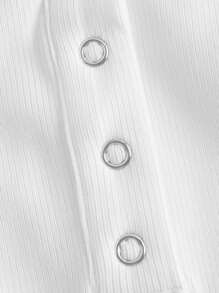 Slaydiva Áo thun nữ cổ chữ V tay ngắn màu trắng đơn giản, thoải mái, ôm vừa vặn, dáng ôm, mùa hè và thu 2025, du lịch hàng ngày, trở lại trường, tốt nghiệp, tụ tập tiệc tùng, thường ngày, tốt nghiệp, ăn sáng muộn, sân bay, cơ bản, phù hợp mọi phong cách - trắng - Xem 5