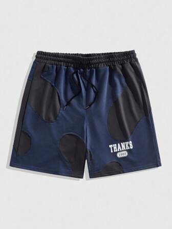 Street Life Men's Patchwork Shorts, Suitable For Spring/Summer