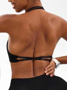 Easithlete 女士露背时尚夏季无袖休闲运动文胸