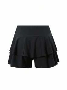 Swim SXY Shorts da spiaggia da donna in colore unito con inserti laterali