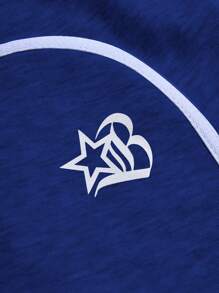 PAVTROS Manfinity Streetrush 2pcs Men's Casual Loose Waistband Print Drawstring Summer Shorts - Royal Blue - View 2