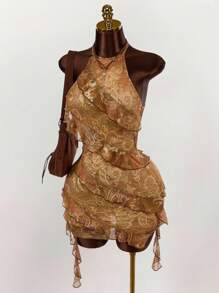 Amplova Hippie Style Women Summer Mini Dress