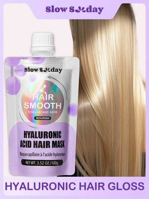 Slow Sunday™ Hyaluronic Acid Hair Mask, Protein-Rich Ingredients, Deliver Intense Hydration, Replenish And Strengthen Hair