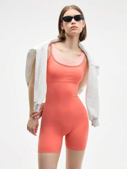 Eassivo Eassivo 女式二合一休闲运动连体裤