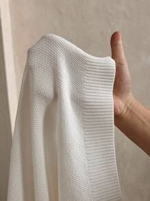 Manfinity Homme 2pcs Men's Casual Solid Color Knitted Short Sleeve Top And Shorts Set - White - View 8