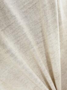 EURMUSE Women Sleeve Split Sweater And Pant Knit Set,Petite Co Ord,Co Ord,Petite,Winter Clothes - Beige - View 7