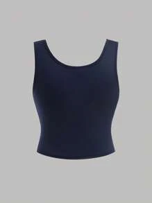 SHEIN Set de cămașă, maiou și pantaloni cu mânecă rulată, lejeră, simplă și confortabilă, pentru fete adolescente