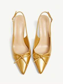 CUCCOO CHICEST Chaussures à talons hauts pour femmes avec nœud  enrobé noir, bout pointu, design ajouré et talon bottillon. Mode blogueuse, convient pour le travail, les tenues de cérémonie, les soirées et les rendez-vous