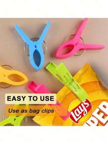 SHEIN 4/8 buc cleme pentru prosoape de plajă - Elemente esențiale pentru croazieră, cleme pentru scaune de piscină, cleme mari de agățat, suport pentru prosoape de plajă, cârlige de rufe pentru a împiedica prosopul să se sufle, articole indispensabile pentru plaja de vacanță