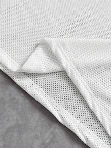 Manfinity Dauomo 男士夏季休闲街头运动数字条纹印花 V 领短袖针织 T 恤 - 彩色 - 查看 3