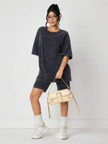 SHEIN X Lucía Bellido SHEIN SXY Túi đeo vai nữ, Túi Hobo, Thời trang, Đơn giản, Cá nhân hóa, Đa năng, Đường phố, Ngầu, Đinh tán, Tua rua, Cho buổi hẹn hò, Hàng ngày, Mua sắm - Màu be - Xem 9