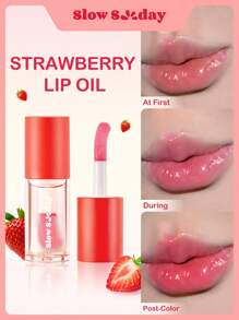 Aceite labial que cambia de color con sabor a fresa "Slow Sunday™", nutre y hidrata.