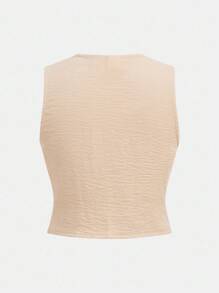 Firerie Kids Firerie Kids 2pcs Tween Girls Casual Blazer Vest And Wide Leg Pants Suit, Loose And Comfortable For Daily Commute