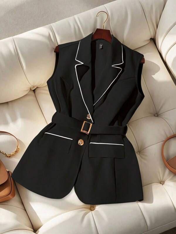 Regalyn Plus Size Women Business Casual Wyróżniająca się biała marynarka